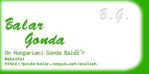 balar gonda business card